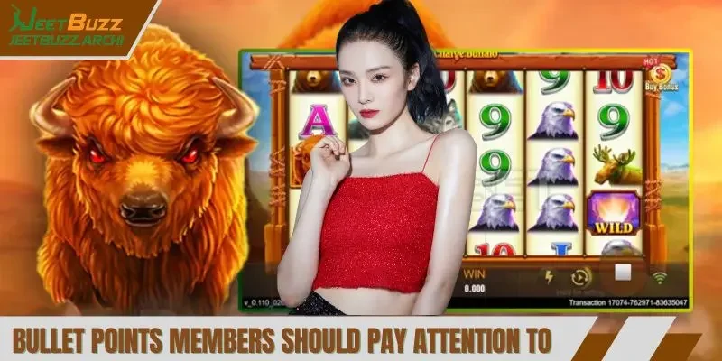 Bullet points for members to pay attention to