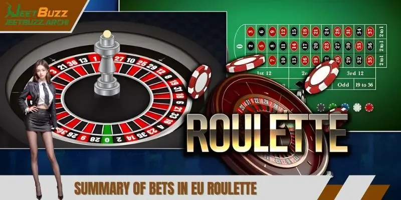 Summary of bets in EU Roulette